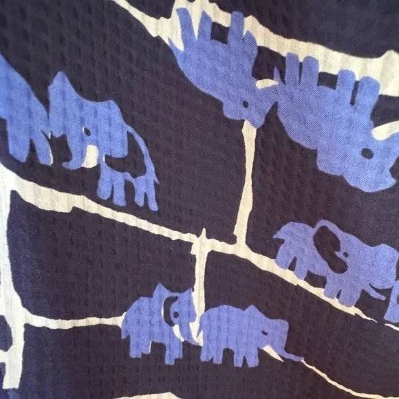 Calypso St. Barth Silk Maxi Dress in a Blue Elephant Print. Size L. New! - Picture 8 of 15